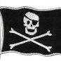 Jolly Roger skull & crossbones flag biker retro applique iron-on patch S-1012