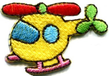 Helicopter chopper copter kids fun sew sewing applique iron-on patch new S-468