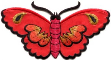 Butterfly insect boho hippie retro love peace applique iron-on patch new S-462