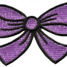 Purple bow knot ribbon boho retro sew sewing applique iron-on patch new S-440