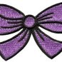 Purple bow knot ribbon boho retro sew sewing applique iron-on patch new S-440