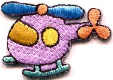 Helicopter chopper copter kids fun sew sewing applique iron-on patch new S-467