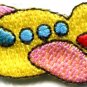 Airplane plane kids fun flying retro sew sewing applique iron-on patch new S-469