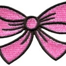 Pink bow knot ribbon boho retro sew sewing applique iron-on patch new S-442