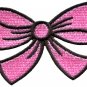 Pink bow knot ribbon boho retro sew sewing applique iron-on patch new S-442