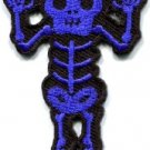 Skull skeleton goth punk emo horror biker sew applique iron-on patch new S-452