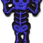 Skull skeleton goth punk emo horror biker sew applique iron-on patch new S-452