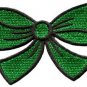 Green bow knot ribbon boho retro sew sewing applique iron-on patch new S-444