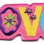 Love peace boho hippie flower power retro weed applique iron-on patch new S-38