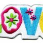 Love peace hippie retro weed embroidered applique iron-on patch new S-39
