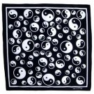 Yin Yang tao taoism bandana handkerchief headwrap head wrap biker 20X20 in. new