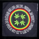 Marijuana ganja reggae judah pot leaf spliff biker bandana headwrap flag 20X20"