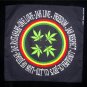 Marijuana ganja reggae judah pot leaf spliff biker bandana headwrap flag 20X20"