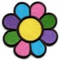 Flower power hippie applique iron-on patch small S-116