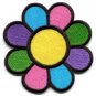 Flower power hippie applique iron-on patch small S-116