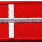 Flag of Denmark Danish Danes europe applique iron-on patch new Medium S-767