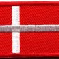 Flag of Denmark Danish Danes europe applique iron-on patch new Medium S-767