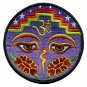 Aum om infinity hindu yoga eyes of Buddha hippie applique iron-on patch new T-39