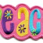 Peace sign hippie applique iron-on patch small S-34