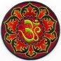 Aum om infinity hindu yoga indian lotus retro hippie applique iron-on patch T-10