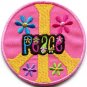 Peace sign hippie retro applique iron-on patch new S-23