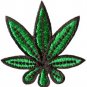 Lot of 100 pot leaf marijuana weed hippie applique iron-on patches Small FREE WORLDWIDE DELIVERY!