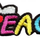 Peace sign love hippie applique iron-on patch new S-192