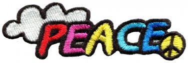 Peace sign love hippie applique iron-on patch new S-192