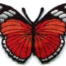 Butterfly hippie red embroidered iron-on patch S-158