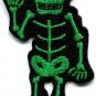 Skull skeleton goth horror psycho rock metal applique iron-on patch new S-266