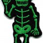 Skull skeleton goth horror psycho rock metal applique iron-on patch new S-266