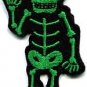 Skull skeleton goth horror psycho rock metal applique iron-on patch new S-266