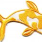 Japanese koi carp fish tattoo Japan love yellow applique iron-on patch new S-432