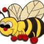 Honeybee honey bee insect fun retro sew sewing applique iron-on patch new S-419