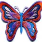 Butterfly hippie weed applique iron-on patch S-179