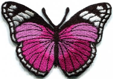 Butterfly hippie retro embroidered iron-on patch S-159