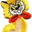 Kitty cat kitten pet retro boho sew sewing applique iron-on patch new S-212