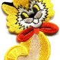 Kitty cat kitten pet retro boho sew sewing applique iron-on patch new S-212