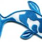Japanese koi carp fish tattoo Japan love blue applique iron-on patch new S-433