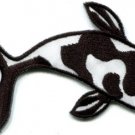 Japanese koi carp fish tattoo Japan love black applique iron-on patch new S-435