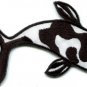 Japanese koi carp fish tattoo Japan love black applique iron-on patch new S-435
