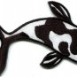 Japanese koi carp fish tattoo Japan love black applique iron-on patch new S-435