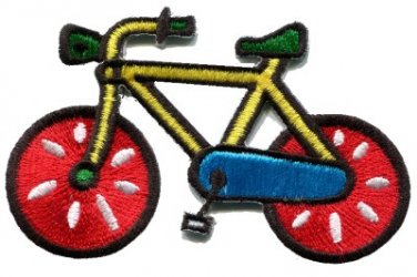 Bicycle retro bike 70s applique iron-on patch new S-125