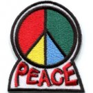 Peace sign hippie retro applique iron-on patch new S-28