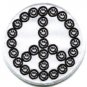 Smiley face peace sign hippie 70s iron-on patch S-25
