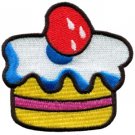 Cupcake retro disco 70s party boho fun sew cake applique iron-on patch new S-197