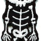 Skull skeleton goth punk emo horror biker applique iron-on patch new S-258