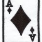 Ace of Diamonds playing card poker retro las vegas applique iron-on patch S-9