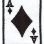 Ace of Diamonds playing card poker retro las vegas applique iron-on patch S-9