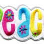 Peace sign hippie embroidered iron-on patch small S-32